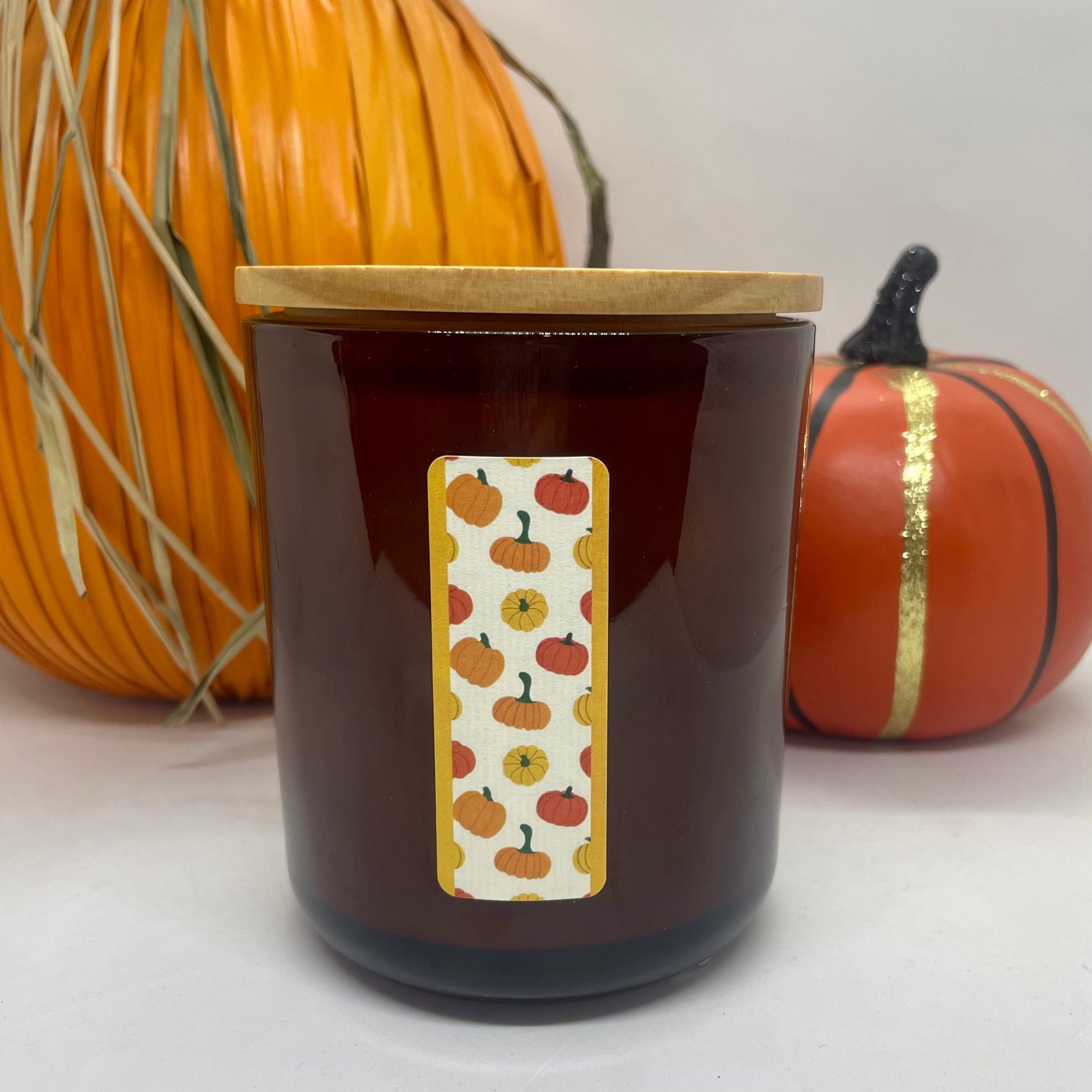 ROUNDED AMBER-PUMPKIN PATCH (Ready to Ship) - Jamcat Candles