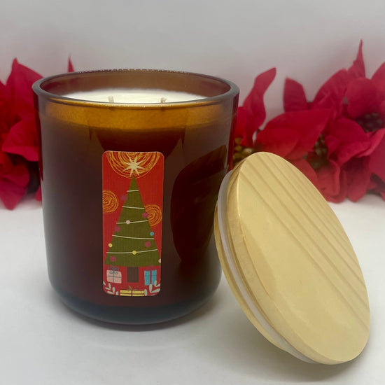 ROUNDED AMBER-TANNENBAUM TIDINGS (Ready to Ship) - Jamcat Candles